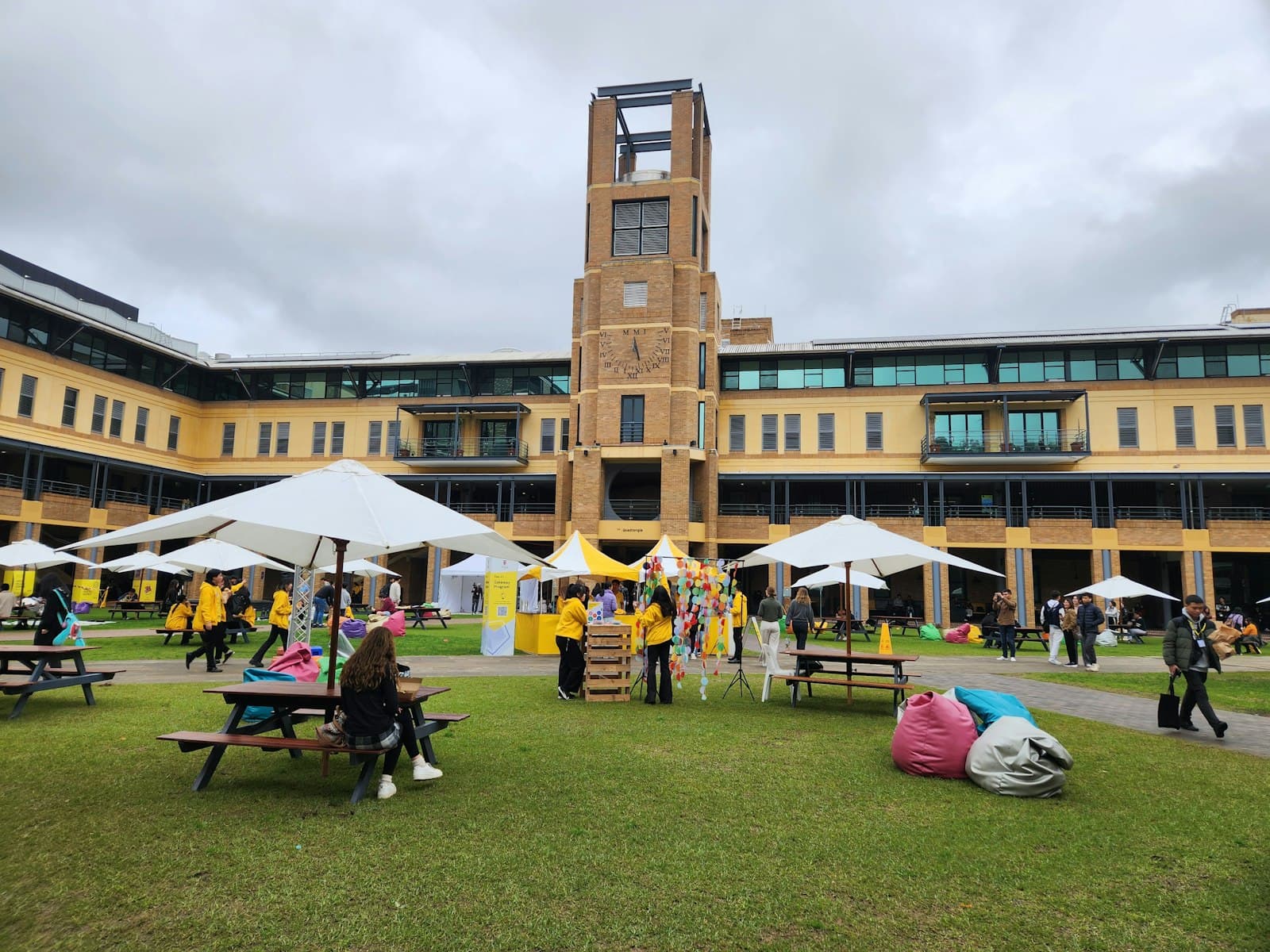 International students on campus