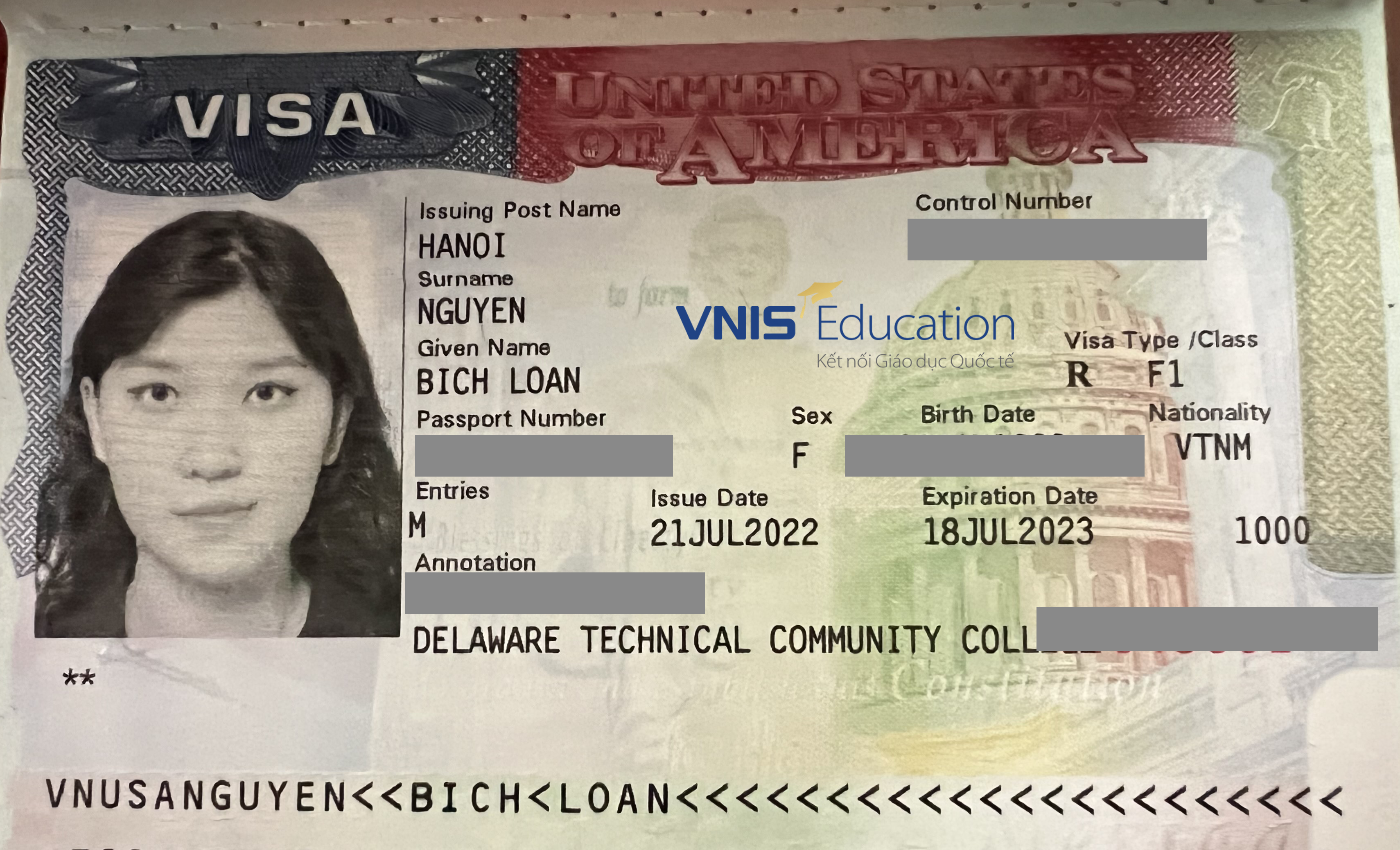 F1 Visa Nguyen Bich Loan