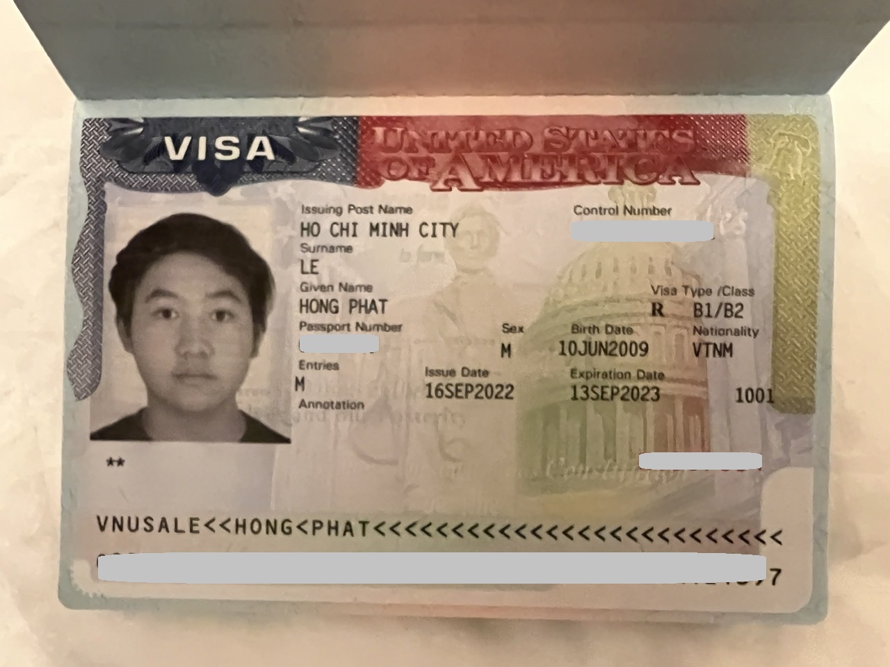 Visa Du lịch Mỹ - anh Lê Hồng Phát